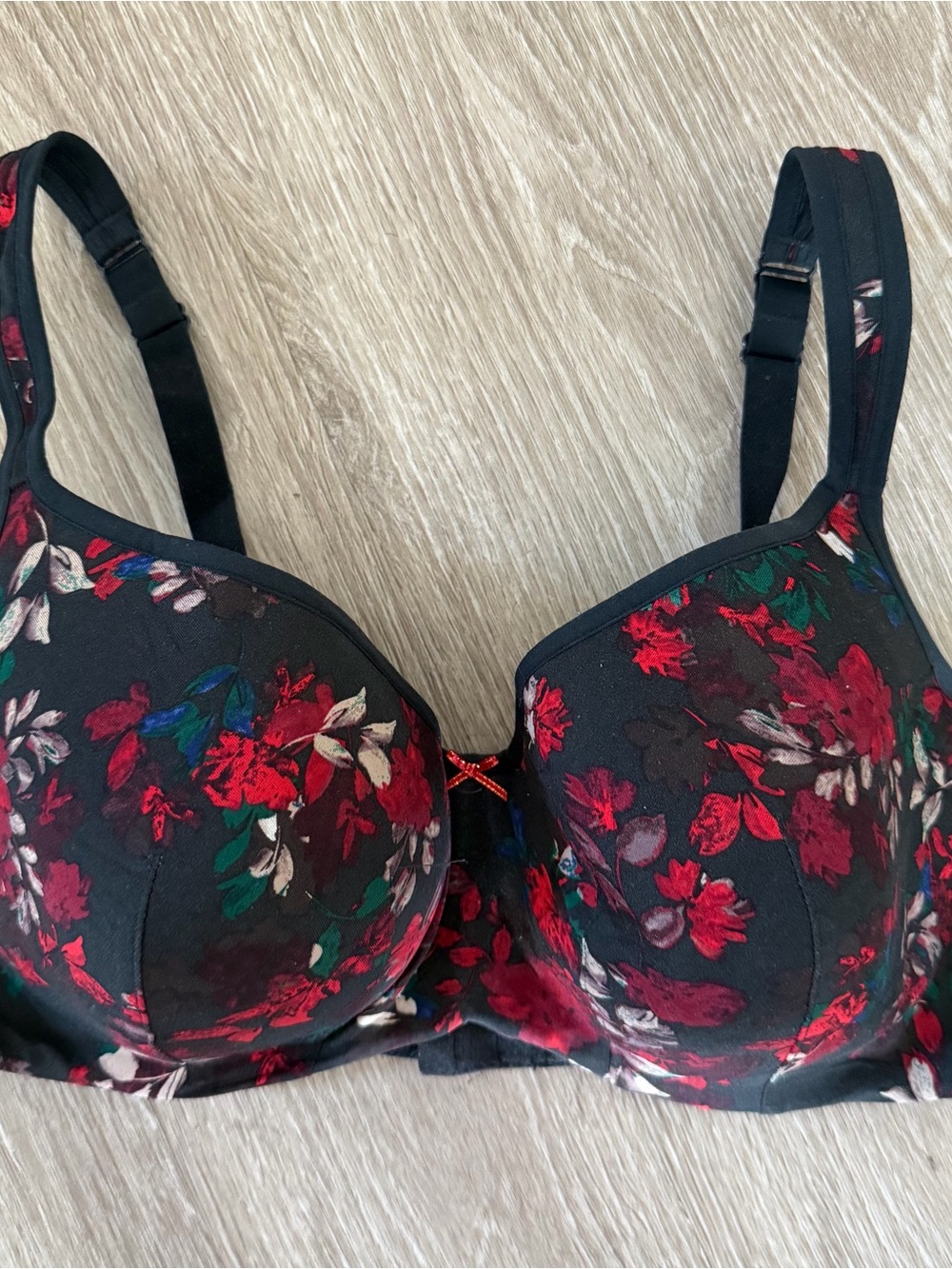 Cacique lightly lined balconette floral bra 42DD